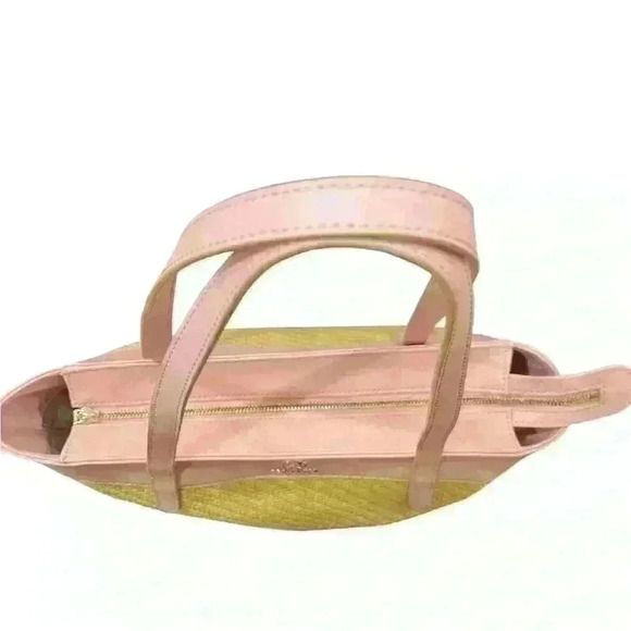 Ted Baker Magdar Magnolia Eyelet Raffia Medium Tote Bag - Picture 3 of 11